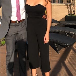 Zara black strapless jumpsuit